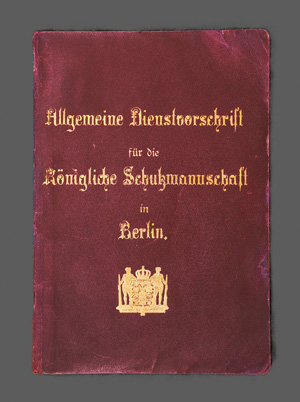 Lot 201, Auction  126, Allgemeine Dienstvorschrift, für die Königliche Schutzmannschaft in Berlin