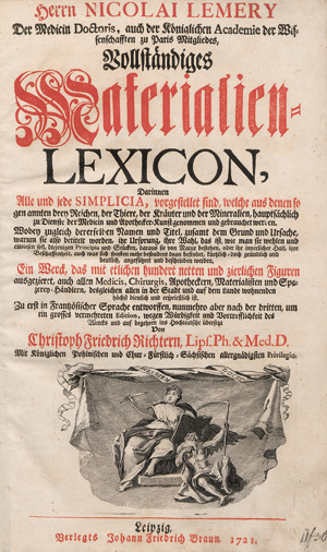 Lot 317, Auction  126, Lémery, Nicolai, Vollständiges Materialien-Lexicon