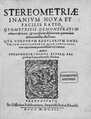Lot 328, Auction  126, Beyer, Johann Hartmann, Stereometriae inanium nova et facilis ratio