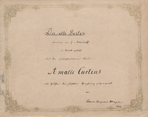 Los 464 - Mayer, Wilhelm Benjamin - Der alte Garten. Romanze von J. v. Eichendorff in Musik gesetzt  - 0 - thumb