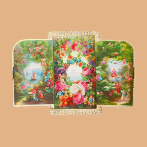 Lot 2150, Auction  126, Zugbillet und Ich gratuliere, Chromolithographie mit Goldrahmen