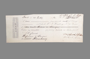 Lot 2529, Auction  126, Mirat, Crescence Eugénie, Signierter Bank-Wechsel. 1870