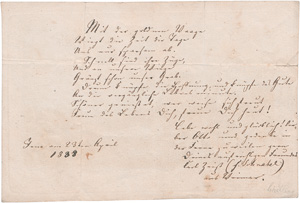 Lot 2571, Auction  126, Zeiss, Carl, Albumblatt. 1838