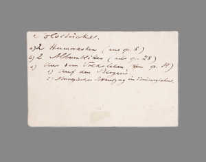 Lot 2625, Auction  126, Grieg, Edvard, Beschriftete Visitenkarte. Nach 1871