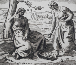 Lot 3036, Auction  126, Bossert, Otto Richard, Land. Eine Folge von acht Stichen. Mit 8 signierten Original-Kupferstichen