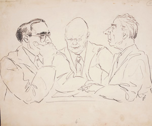 Lot 3079, Auction  126, Dolbin, Benedikt Fred, Portrait von Francis Poulenc, Paul Hindemith und Alexei Haieff