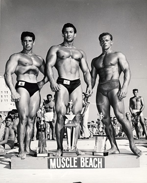 Lot 4111, Auction  126, Bruce of L.A., Three winners of bodybuilding contest, Muscle Beach, Santa Monica: Charles Collras, Hossein Shokouh und Jerry Boily; Nude of John Manning