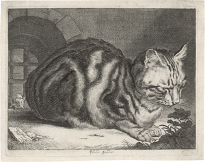 Los 5253 - Visscher, Cornelis - Die große Katze, mit einer Maus zur Linken - 0 - thumb