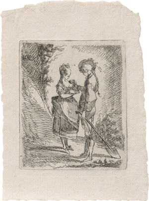Lot 5341, Auction  126, Welté, Gottlieb, Der Gärtner mit dem Mädchen