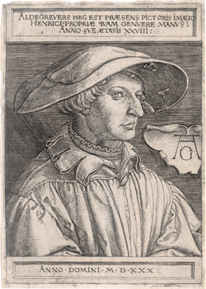 Lot 5483, Auction  126, Aldegrever, Heinrich, Selbstbildnis mit 28 Jahren