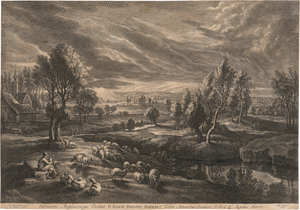 Lot 5506, Auction  126, Bolswert, Schelte Adams, Landschaft mit Schafen und Hirte