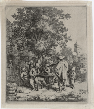 Lot 5642, Auction  126, Ostade, Adriaen van, Der Violinspieler und der kleine Leiermann