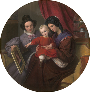 Lot 6075, Auction  126, Hopfgarten, August Ferdinand, Gruppenbildnis mit Kind und zwei Frauen