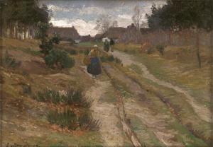 Lot 6156, Auction  126, Kampf, Eugen, Flandrische Dorfstraße im Herbst