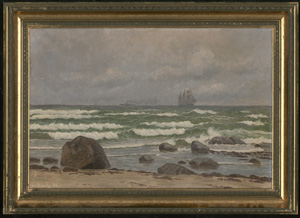 Los 6157 - Blache, Christian Vigilius - "Stranden ved Hirtshals": Wolkenverhangener Himmel vor der Küste Jütlands - 1 - thumb