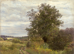 Los 6195 - Kyhn, Vilhelm - Sommerliche Landschaftspartie mit wolkenreichem Himmel - 0 - thumb
