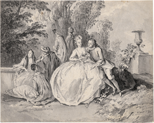 Los 6596 - Chodowiecki, Daniel Nikolaus - Galante Szene in einem Park - 0 - thumb