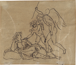 Los 6613 - Abildgaard, Nicolai Abraham - Amor besucht die schlafende Psyche - 0 - thumb