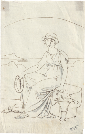 Los 6615 - Lund, Johann Ludvig Gebhard - Ida Brun als Flora vor einer Landschaft - 0 - thumb