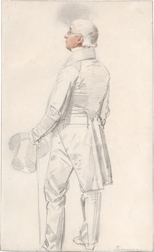 Los 6627 - Krüger, Franz - Bildnis eines Herrn mit Zylinder in Rückenansicht - 0 - thumb