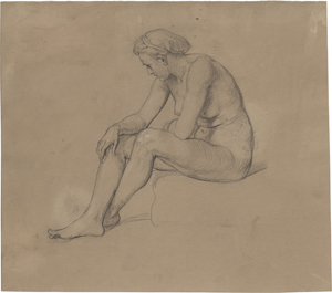 Lot 6653, Auction  126, Schnorr von Carolsfeld, Julius - zugeschrieben, Sitzende Frau mit Haube