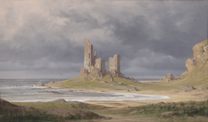 Los 6712 - Englisch - 19. Jh. Mittelalterliche Burgruine an der Küste Schottlands - 0 - thumb