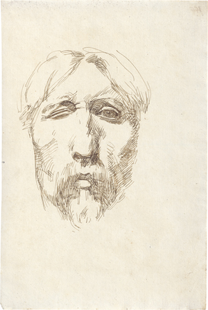 Lot 6751, Auction  126, Französisch, um 1880. Selbstbildnis eines Künstlers mit zugekniffenem Auge