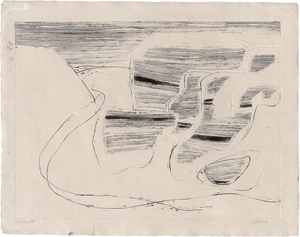 Lot 7141, Auction  126, Nesch, Rolf, Felsen am Weg (Fjeld)