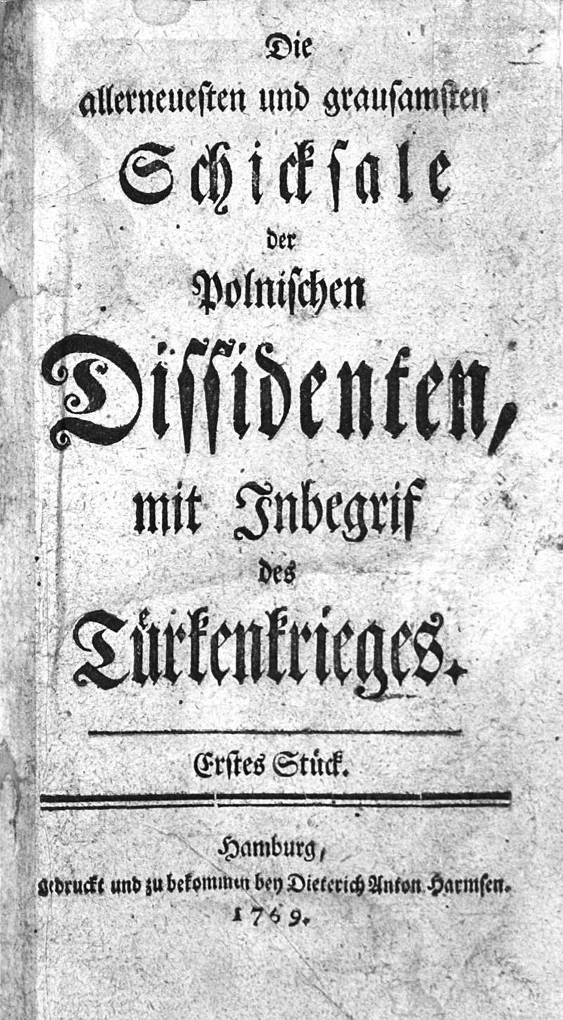 Lot 72, Auction 126, allerneuesten und grausamsten Schicksale der polnischen Dissidenten, Die, mit Inbegriff des Türkenkrieges