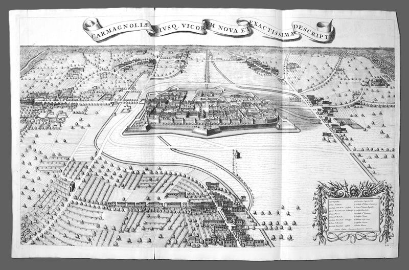 Lot 86, Auction 126, Blaeu, Johannes und Mortier, Pierre, Carmagnoliae eiusquem vicorum nova et exactissima descriptio