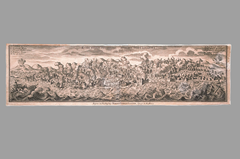 Lot 123, Auction 126, Ruinae eversae Olysipponis, Ruin der Stadt Lisabona. Kupferstich