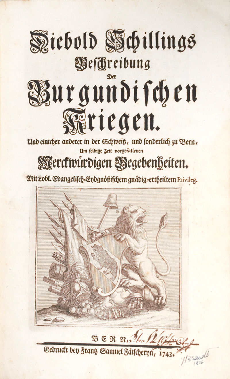 Lot 152, Auction 126, Schilling, Diebold, Beschreibung der Burgundischen Kriegen