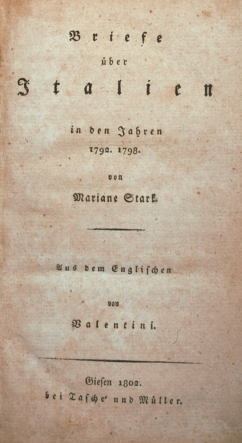 Lot 155, Auction 126, Starke, Mariane, Briefe über Italien in den Jahren 1792-1798