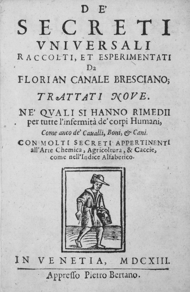 Lot 302, Auction 126, Canale, Floriano, De' secreti universali raccolti