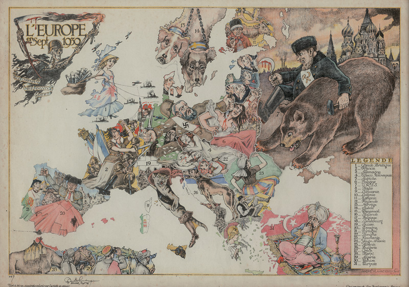 Lot 489, Auction 126, Vlaanderen, André, L'Europe en Sept. 1939.