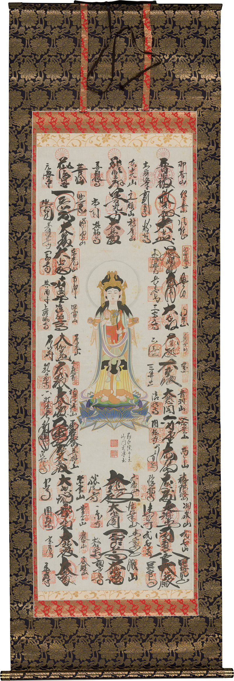 Lot 668, Auction 126, Saigoku sanjusansho, 2 Kakemono-Rollbilder mit der Darstellung der Kannon