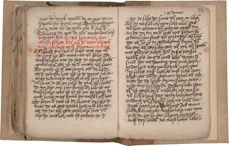 Lot 1015, Auction 126, Fragment Nürnberger Predigten, Erbauungstexte und Predigten in bairischer Mundart. Deutsche Bastarda-Handschrift auf Papier