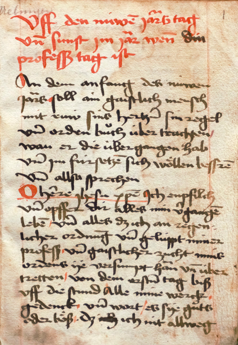 Lot 1017, Auction 126, Buxheimer Gebetsübungen, Deutsche Handschrift auf Papier. Kartause Buxheim um 1485.