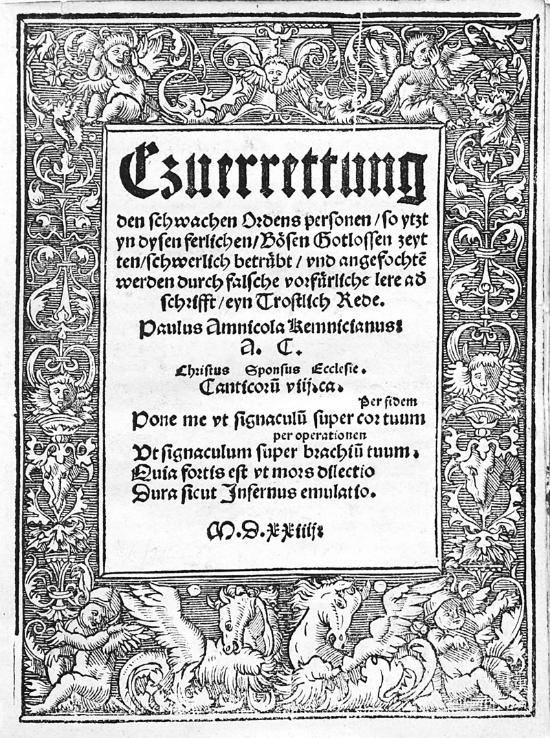 Lot 1105, Auction 126, Bachmann, Paul, Czuerrettung den schwachen Ordens personen