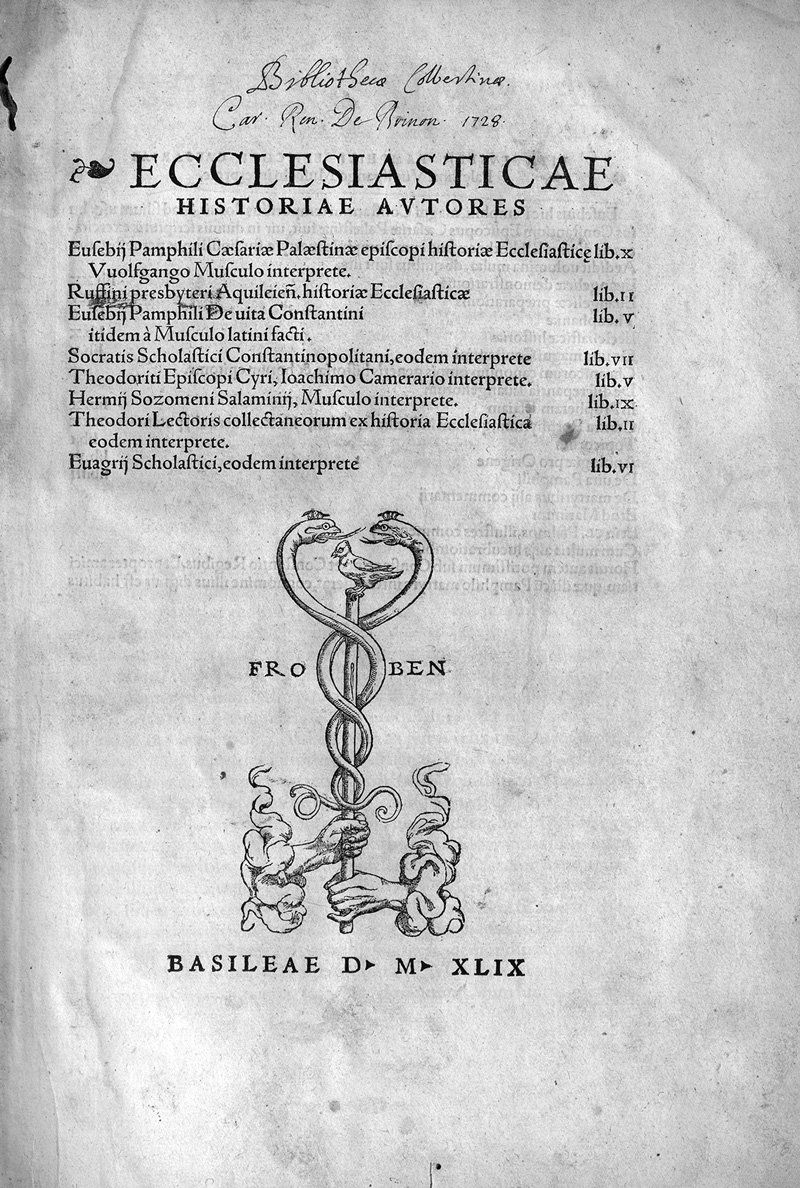 Lot 1129, Auction  126, Eusebius Caesariensis, Ecclesiasticae historiae autores