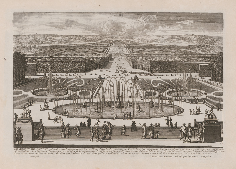 Lot 1258, Auction 126, Perelle, Gabrielle und Nicolas, Sammelband mit 89 Kupfertafeln aus verschiedenen graphischen Folgen mit Ansichten von Paris, Versailles und Umgebung. Paris, Mariette bzw. Langlois, um 1680