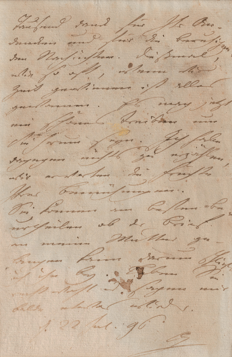 Lot 2523, Auction 126, Goethe, Johann Wolfgang von, Eigenhändiger Brief an C. G. Voigt. 1796