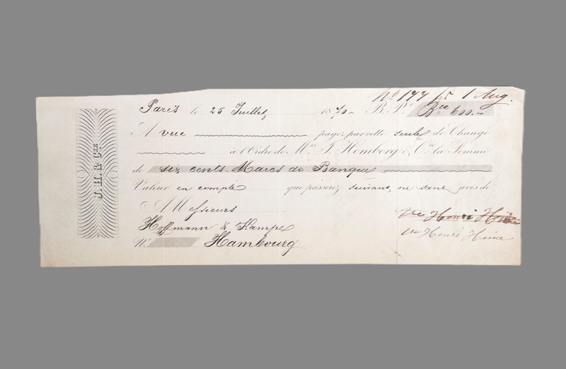 Lot 2529, Auction 126, Mirat, Crescence Eugénie, Signierter Bank-Wechsel. 1870