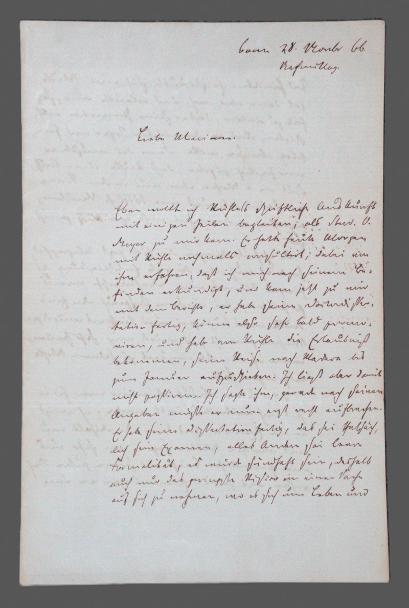 Lot 2570, Auction 126, Sybel, Heinrich von, Brief an eine Marianne. 1866