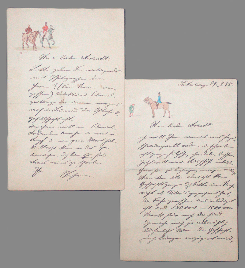 Lot 2604, Auction 126, Wissmann, Hermann von, 2 Briefe an einen Freund über die Emin-Pascha-Expedition. 1888