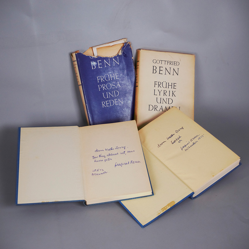 Lot 3022, Auction 126, Benn, Gottfried, Frühe Prosa und Reden - Frühe Lyrik und Dramen (Widmungsexemplare)