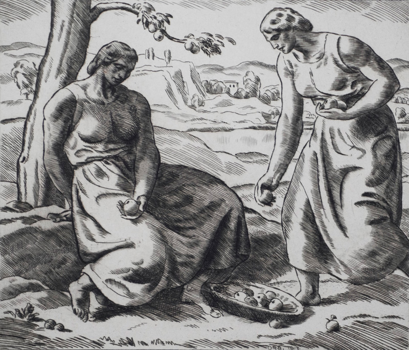 Lot 3036, Auction 126, Bossert, Otto Richard, Land. Eine Folge von acht Stichen. Mit 8 signierten Original-Kupferstichen