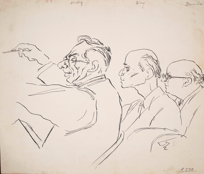 Lot 3080, Auction  126, Dolbin, Benedikt Fred, Portrait von Fritz Stiedry, Kurt Adler, John Gutman, Karol Rathaus, Dino (Konstantinos Yannopoulos)