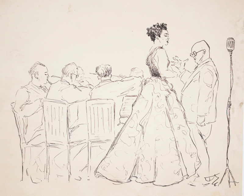 Lot 3081, Auction  126, Dolbin, Benedikt Fred, Portrait von Jennie Tourel und Paul Hindemith