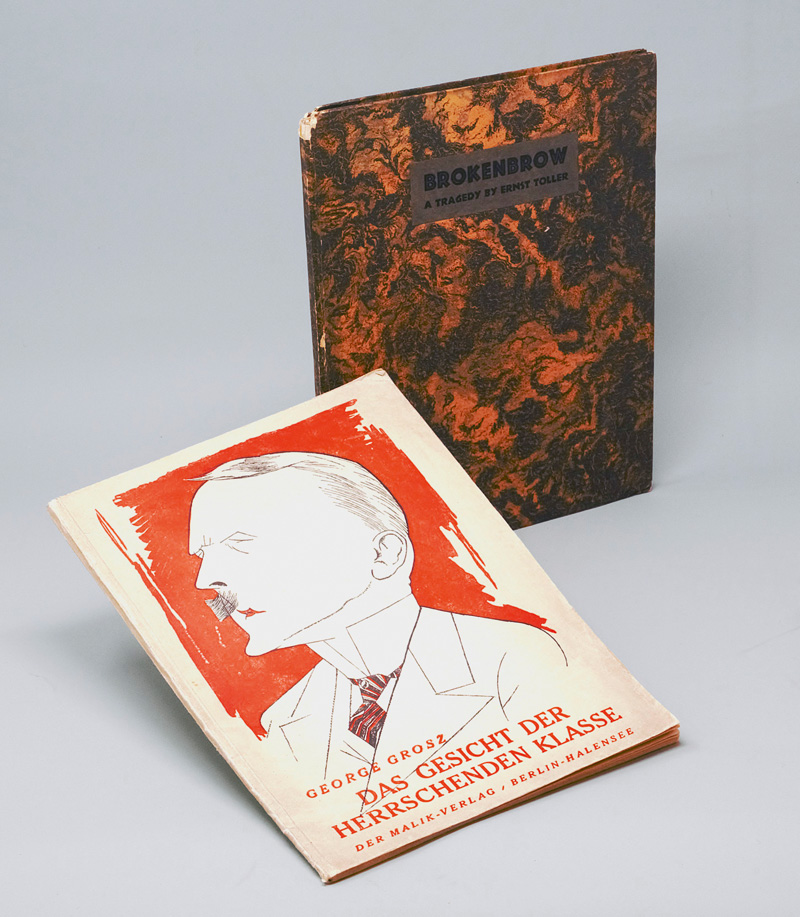 Lot 3140, Auction  126, Grosz, George, Das Gesicht der herrschenden Klasse. 3. erw. Aufl. Berlin, Malik, 1921. - Mit Beigabe: Ernst Toller. Brokenbrow. London 1926